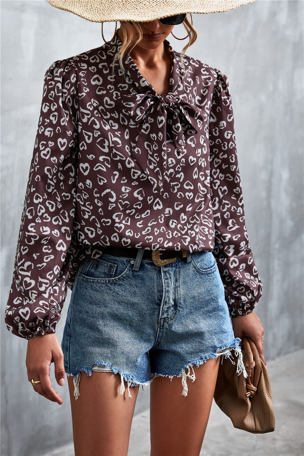 Fashionable Lace Vintage Printed Shirt Women